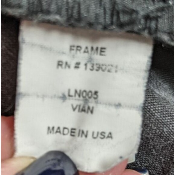 Women's Frame Denim Le Skinny de Jeanne in Film Noir (Black) Size 30 X 29 - Picture 15 of 16